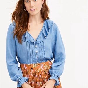 Chambray Blouse from Loft